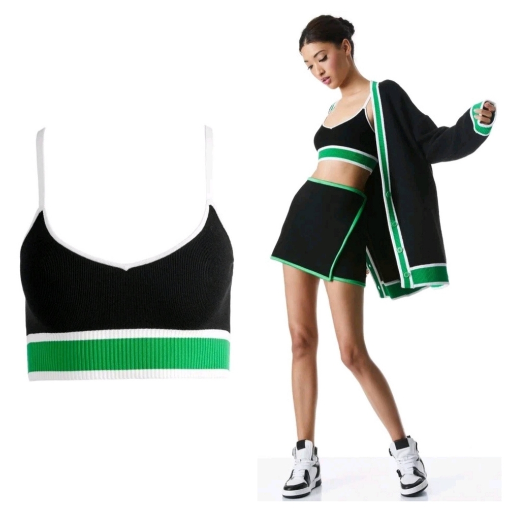 Alice + Olivia Olivia Maude Knit Cropped Top